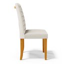 Ver imagem 7 de Kit 5 Cadeiras de Sala de Jantar Estofadas Veiga Madeira Maciça Linho Off White G78 - Gran Belo Cade