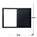 Ver imagem 3 de Janela Veneziana de Alumínio 3 Folhas 120 x 120cm Linha 25 Esquadrias Bergamo Preto