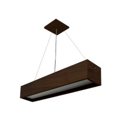 Lustre Pendente Madeira Redondo T8 64x13 Cm para Sala de Estar Sala de Jantar Cor Málaga - 1