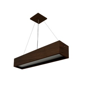 Lustre Pendente Madeira Redondo T8 64x13 Cm para Sala de Estar Sala de Jantar Cor Málaga