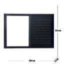 Ver imagem 3 de Janela Veneziana de Alumínio 3 Folhas 120 x 150cm Linha 25 Esquadrias Bergamo Preto