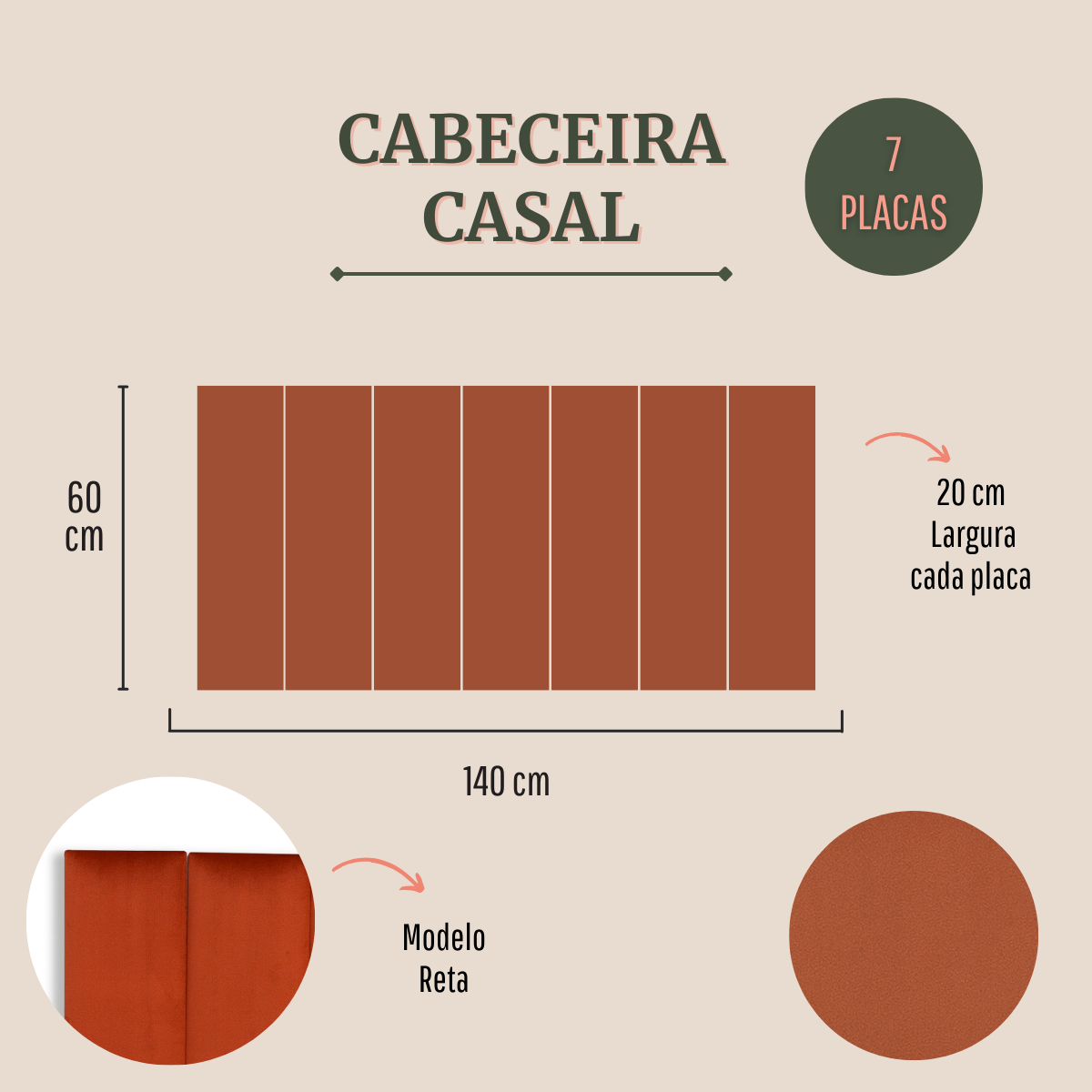 Cabeceira Casal Modulada Reta Cama Box - 2