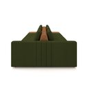 Ver imagem 6 de Sofá Ilha com Encosto e Almofadas Móveis Olimpo 395cm Modulado Linho/pu Verde/caramelo G45 - Gran Be