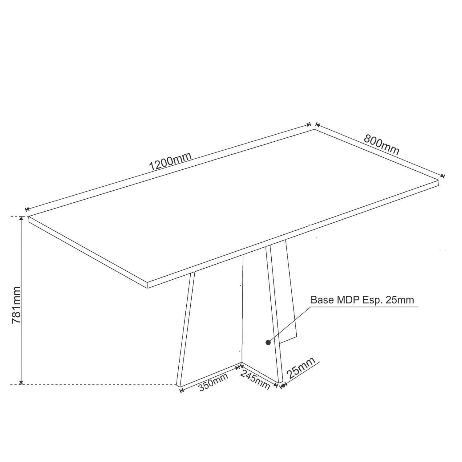 Conjunto de Jantar Mesa Retangular Sense com 4 Cadeiras Sol - 3