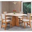 Ver imagem 1 de Conjunto de Jantar Mesa Retangular Sense com 4 Cadeiras Sol Bege/Mel/Blonde/Marfim