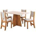 Ver imagem 2 de Conjunto de Jantar Mesa Retangular Sense com 4 Cadeiras Sol Bege/Mel/Blonde/Marfim