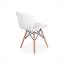 Ver imagem 4 de Kit 20 Cadeiras de Jantar Charles Eames Slim Wood Estofada - Branco