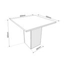 Ver imagem 3 de Conjunto Mesa de Jantar 4 Cadeiras 90cm Veludo Mel Marfim Liric