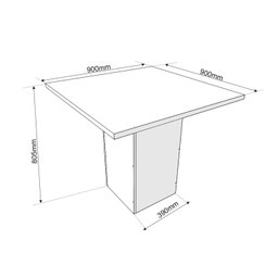 Conjunto de Jantar Mesa Liric com 4 Cadeiras Sol - 3
