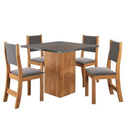 Conjunto de Jantar Mesa Quadrada Liric com 4 Cadeiras Sol - 2