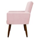 Ver imagem 4 de Kit 4 Poltronas para Sala Pés de Madeira Nina Rosa Bebê