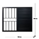 Ver imagem 6 de Janela Veneziana de Alumínio 3 Folhas 100 X 150cm Linha 25 com Grade Esquadrias Bergamo