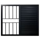 Ver imagem 4 de Janela Veneziana de Alumínio 3 Folhas 100 X 150cm Linha 25 com Grade Esquadrias Bergamo