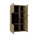 Ver imagem 6 de Armário Alto com Nicho e 03 Portas 161,5x90x42cm Wlan90 Carvalho - Preto