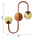 Ver imagem 2 de Arandela Retrô Senna Cobre Globo Vidro Âmbar G9 + Lâmpada Led G9 5w 6000k Bivolt
