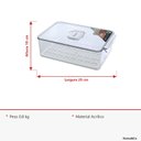 Ver imagem 7 de Organizador de Geladeira de Acrílico Transparente 10x21x32cm Multiuso Cozinha