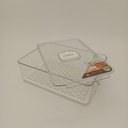 Ver imagem 4 de Organizador de Geladeira de Acrílico Transparente 10x21x32cm Multiuso Cozinha