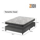 Ver imagem 4 de Cama Box Casal Cinza + Colchão Espuma D33 Ortopédico Zidi San Francisco 138x188x54cm