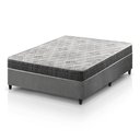 Ver imagem 1 de Cama Box Casal Cinza + Colchão Espuma D33 Ortopédico Zidi San Francisco 138x188x54cm