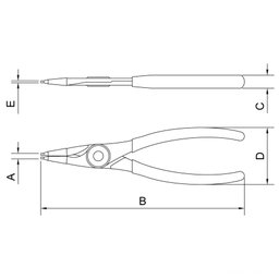 Alicate para Anéis Interno Reto 7" Tramontina Pro Tramontina - 2