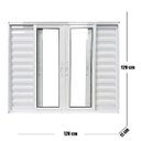 Ver imagem 3 de Janela Veneziana de Alumínio 6 Folhas 120 X 120cm Linha 25 Esquadrias Bergamo