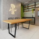 Ver imagem 1 de Mesa Industrial para Área Gourmet Madeira Maciça Lanna com Ferragem 2,20m Preto