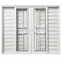 Ver imagem 5 de Janela Veneziana de Alumínio 6 Folhas 100 X 150cm Linha 25 com Grade Esquadrias Bergamo