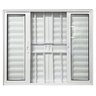 Janela Veneziana de Alumínio 6 Folhas 100 X 200cm Linha 25 com Grade Esquadrias Bergamo - 6