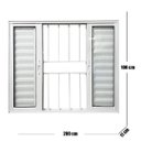Ver imagem 3 de Janela Veneziana de Alumínio 6 Folhas 100 x 200cm Linha 25 com Grade Esquadrias Bergamo Branco