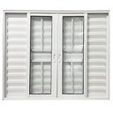 Ver imagem 7 de Janela Veneziana de Alumínio 6 Folhas 120 x 150cm Linha 25 com Grade Esquadrias Bergamo Branco