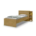 Ver imagem 2 de Cama Solteiro com Baú 2 Gavetas e 3 Nichos Jade Nature Marrom