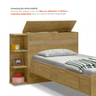 Cama Solteiro com Baú 2 Gavetas e 3 Nichos Jade Nature - 6