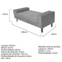 Ver imagem 2 de Recamier Baú Félix Solteiro 160cm Corano Cinza