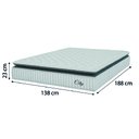 Ver imagem 5 de Cama Box Baú Colchão Casal Molas Ensacadas City Pillow Top 138x188x64cm Linho Branco / Preto