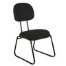 Cadeira Interlocutor Fixa Empilhável Sky L Tecido Preto - 1