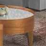 Mesa de Centro Laminada com vidro Off White - Eloá Casa MAD Mesa de Centro Eloá 50cm - 4