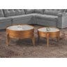 Mesa de Centro Laminada com vidro Off White - Eloá Casa MAD Mesa de Centro Eloá 50cm - 5