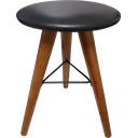 Ver imagem 1 de Banquinho Banqueta Almofadada Pé Palito Inclinado Suporte Triangular