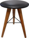 Ver imagem 1 de Banquinho Banqueta Almofadada Pé Palito Inclinado Suporte Triangular