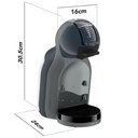 Ver imagem 3 de Kit Cafeteira Cápsula Dolce Gusto Mini Me 2.0 Plástico 0,8L Cinza Chumbo 110V