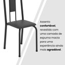 Ver mais imagens de Conjunto Sala de Jantar Mesa Tampo Vidro e 4 Cadeiras Lívia Preto