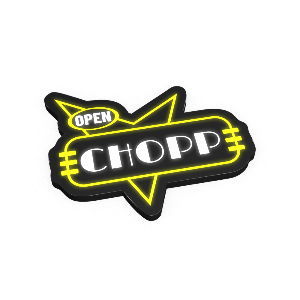 Letreiro Luminoso Chopp Vintage - 1