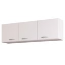 Ver imagem 1 de Armário Aéreo para Cozinha 3 Portas 120 Cm Branco Brilho - Poquema