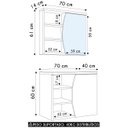 Ver imagem 4 de Gabinete de Banheiro 70cm para Cuba e Espelheira Luanda Mel F10 - Mpozenato