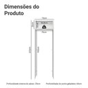 Ver imagem 2 de Porta-geladeira 73 Cm 1 Porta Basculante Branco/preto Lux Madesa