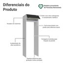 Ver imagem 3 de Porta-geladeira 73 Cm 1 Porta Basculante Branco/preto Lux Madesa