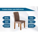 Ver imagem 3 de Conjunto: Mesa Sala Jantar Luna C/ Tampo Madeirado C/ Vidro Canto Curvo 90x90cm e 4 Cadeiras Jade