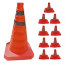 Ver imagem 4 de Cone Retratil Flexivel Estrada Kit 9 Uni Dobravel Sinalizaçao Alerta Obra Rodovia Segurança Emergenc