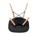 Ver imagem 6 de Conjunto Kit 4 Cadeiras Eiffel Eames Preta + 1 Mesa Eames 80cm Branca Base Madeira Sala Cozinha