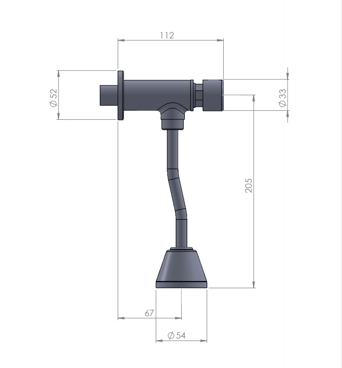 Valvula para Mictorio Semi Automatico Pematic - Pevilon - 2